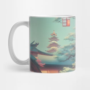 Japanese Temples Vacation Holiday Streets of Calmness Vintage Trees Mug